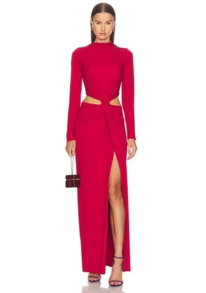 Cult Gaia Keri Dress in Merlot - Red. Size L (also in ).