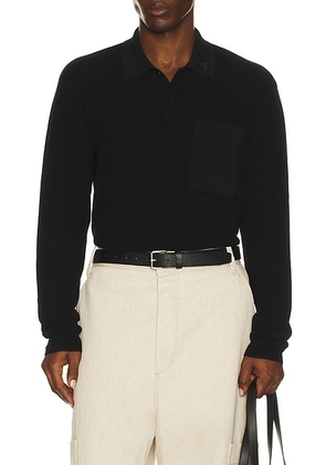 JACQUEMUS Le Polo Tricot in Black - Black. Size M (also in L, S, XL).
