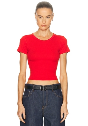 GRLFRND Baby Tee in Red - Red. Size M (also in XXS, XS, S, L, XL).