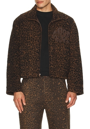 Honor The Gift Cheetah Jacket in Brown - Brown. Size XL/1X (also in S, L, XXL/2X).