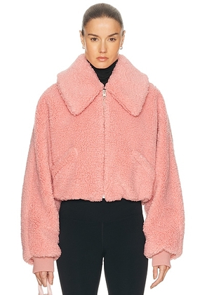 Givenchy Faux Fur Bomber Jacket in Light Pink - Pink. Size 36 (also in 34, 38).
