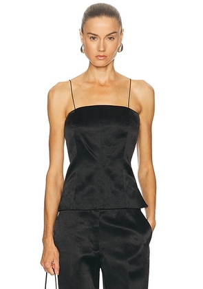 Helmut Lang Minimal Slip Top in Black - Black. Size 2 (also in 0, 4, 6, 8).