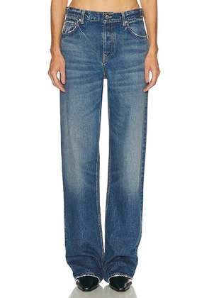 GRLFRND Bella Cinch Low Rise Boyfriend in Figueroa St - Blue. Size 23 (also in 24, 26, 27, 29, 32).