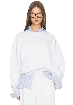 Helsa The Full Sweatshirt in Fleece in Light Heather Grey - Grey. Size XL (also in ).