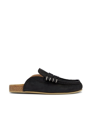 JW Anderson Stitch Loafer in Black - Black. Size 42 (also in 41, 45, 43).