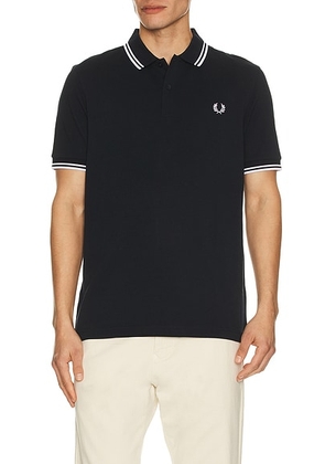 Fred Perry Twin Tipped Shirt in Navy & White - Navy. Size L (also in M, S, XL/1X).