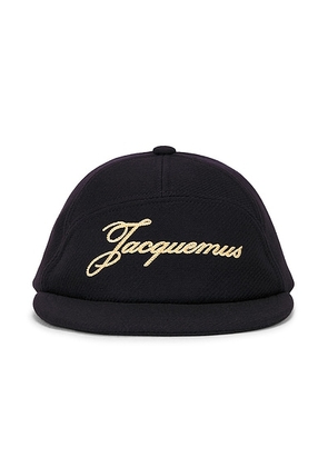JACQUEMUS La Casquette Lana in Dark Navy - Navy. Size 56 (also in 58, 60, 62).