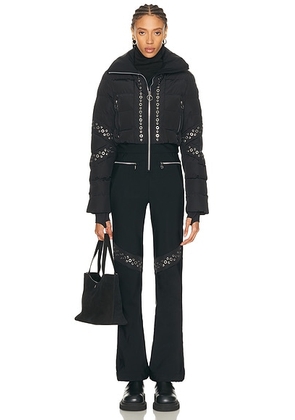 Fusalp Clarisse Eyelet Ski Suit in Noir - Black. Size 40 (also in ).