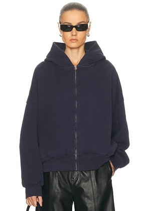 GRLFRND Zip Hoodie in Navy - Navy. Size M (also in S, XS, XXS).