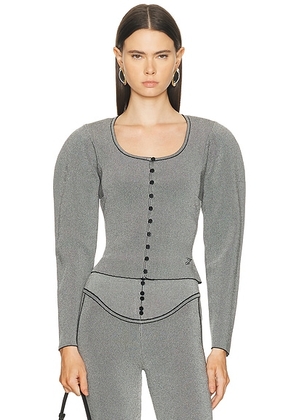 JACQUEMUS Le Cardigan Sera in Dark Grey - Grey. Size 34 (also in 42).
