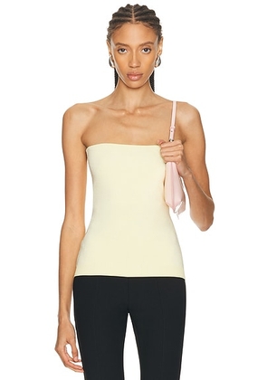 JACQUEMUS Le Haut Maille Sera in Pale Yellow - Yellow. Size 38 (also in 36, 40, 42).