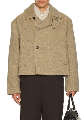JACQUEMUS Le Caban Carre in Beige - Brown. Size 50 (also in 48, 52).