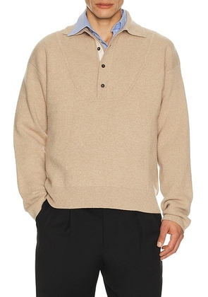 JACQUEMUS La Maille Vareuse Pallone in Beige - Brown. Size S (also in L, XL).