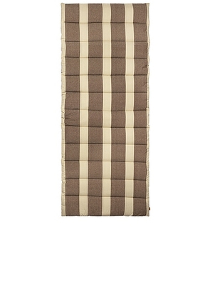 Ferm Living Strand Quilted Mattress in Carob Brown & Parchment - Brown. Size all.
