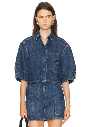 Givenchy Cocoon Short Sleeves Shirt in Medium Blue - Blue. Size 38 (also in 36, 40, 34).