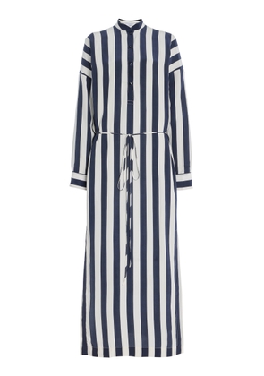 BONDI BORN Orta Striped Silk Crepe de Chine Maxi Shirt Dress - Moda Operandi