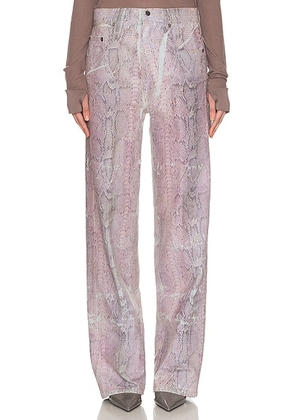 Haikure Winona Straight Leg in Snake - Lavender,Blue. Size 24 (also in 23, 26).