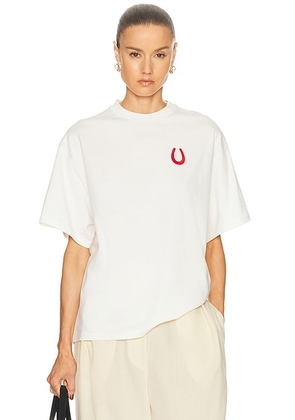 Jil Sander Short Sleeve T-Shirt in Porcelain - White. Size L (also in M, S, XS).