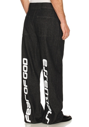 Fear of God ESSENTIALS Work Pant in Vintage Black - Black. Size 32 (also in 30, 34, 36).