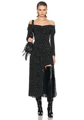 Isabel Marant Giovana Dress in Black & Ecru - Black,White. Size 36 (also in 38, 40, 42).