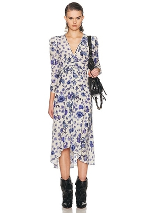 Isabel Marant Albini Dress in Blue - White,Blue. Size 36 (also in 38, 40, 42).