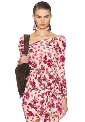 Isabel Marant Danka Top in Pink - Pink,Neutral. Size 36 (also in 34, 38, 40, 42).