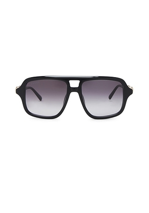 Gucci Through Horsebit Pilot Sunglasses in Black & Grey - Black. Size all.