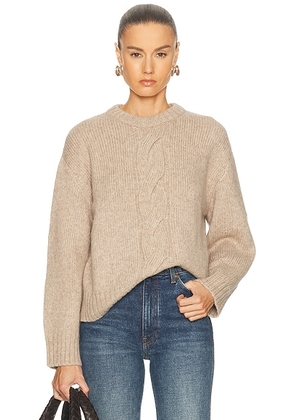 Jenni Kayne Tove Crewneck Sweater in Oat - Beige. Size M (also in L, S, XS).