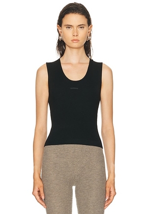 Fear of God ESSENTIALS Rib Tank Top in Vintage Black - Black. Size M (also in XS, S, L, XL).