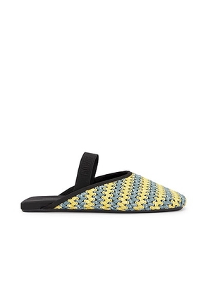 FlÃ²wze Flo Mule Sandal in Teal & Butter - Teal. Size 36 (also in 35, 37, 38, 39, 40, 41, 42).