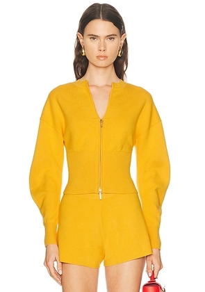 Cult Gaia Monroe Cardigan in Marigold - Orange. Size L (also in ).