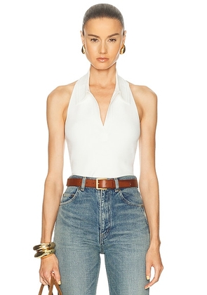 SIMKHAI Chloe Knit Halter Tank Top in Ivory - Ivory. Size M (also in L).