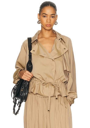 Isabel Marant Gwenola Jacket in Khaki - Beige. Size 40 (also in 42).