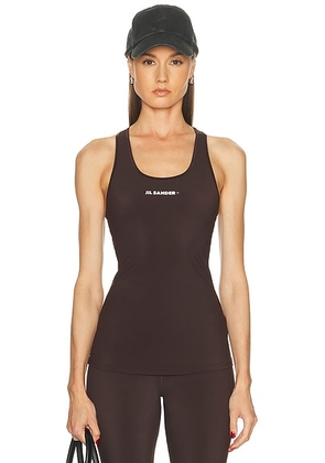 Jil Sander Tank Top in Ganache - Chocolate. Size M (also in S, XS).