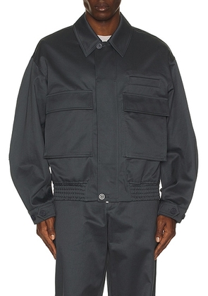 Helmut Lang Shirt Bomber in Slate Blue - Slate. Size S (also in ).