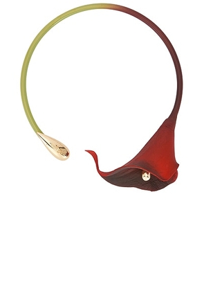 Cult Gaia Calla Choker Necklace in Vermillion Multi - Red. Size all.