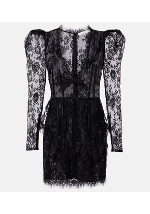 Alessandra Rich Bow-detail lace minidress
