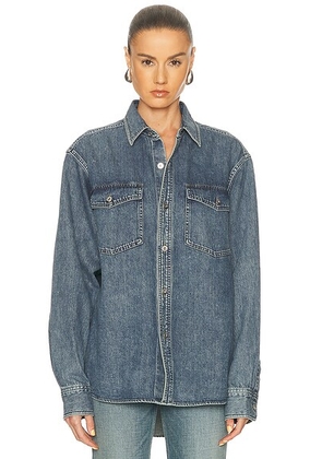 JW Anderson Oversized Shirt in Mid Blue - Blue. Size M (also in L, S, XS).