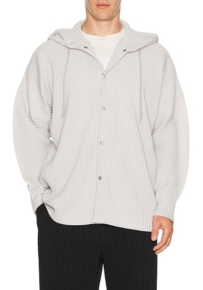 Homme Plisse Issey Miyake Monthly Colors February Blouson in Manarola Blue Gray - Light Grey. Size 3 (also in 2, 4).
