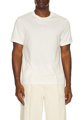 FRAME Light Cotton Tee in Off White - White. Size S (also in XXL/2X).