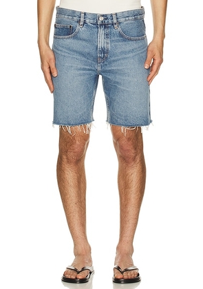 FRAME Relaxed Undone Hem Short in Aeris - Blue. Size 30 (also in 31, 32, 33, 34, 36).