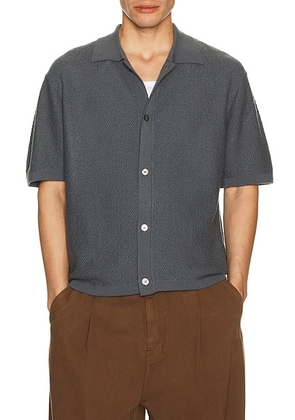 FRAME Cardigan Sweater in Blue Grey - Grey. Size L (also in S, XL/1X, XXL/2X).