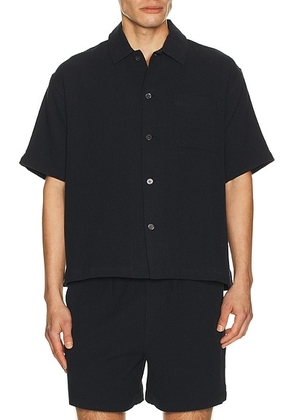 FRAME Open Weave Shirt in Dark Navy - Navy. Size L (also in M, S, XL/1X, XXL/2X).