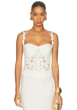 Cult Gaia Zaire Top in Off White - Ivory. Size 10 (also in 2, 4, 6).