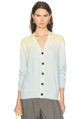 Jil Sander Long Sleeve Cardigan in Summer Lake - Baby Blue. Size 34 (also in 36, 38, 40).
