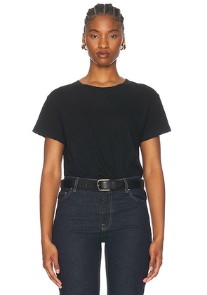 NILI LOTAN Brady Tee in Washed Black - Black. Size M (also in L, S, XL, XS).