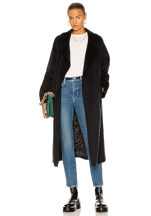 Max Mara Manuel Coat in Ultramarine - Black. Size 6 (also in 2, 4, 8).