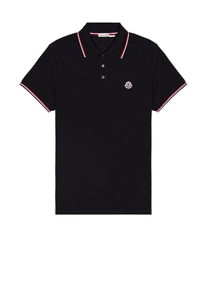 Moncler Short Sleeve Polo in Navy - Blue. Size M (also in L, S).