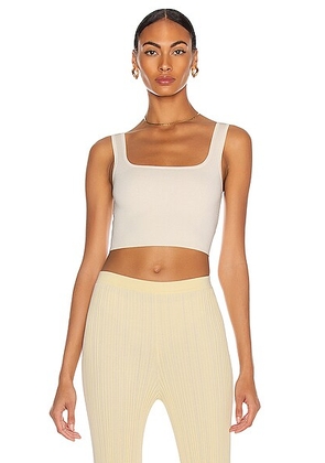 Matteau Nineties Knit Tank Top in Ecru - White. Size 5 (also in 4).
