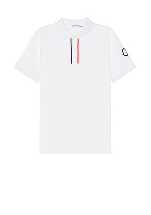 Moncler SS Polo in White - White. Size XL (also in S).